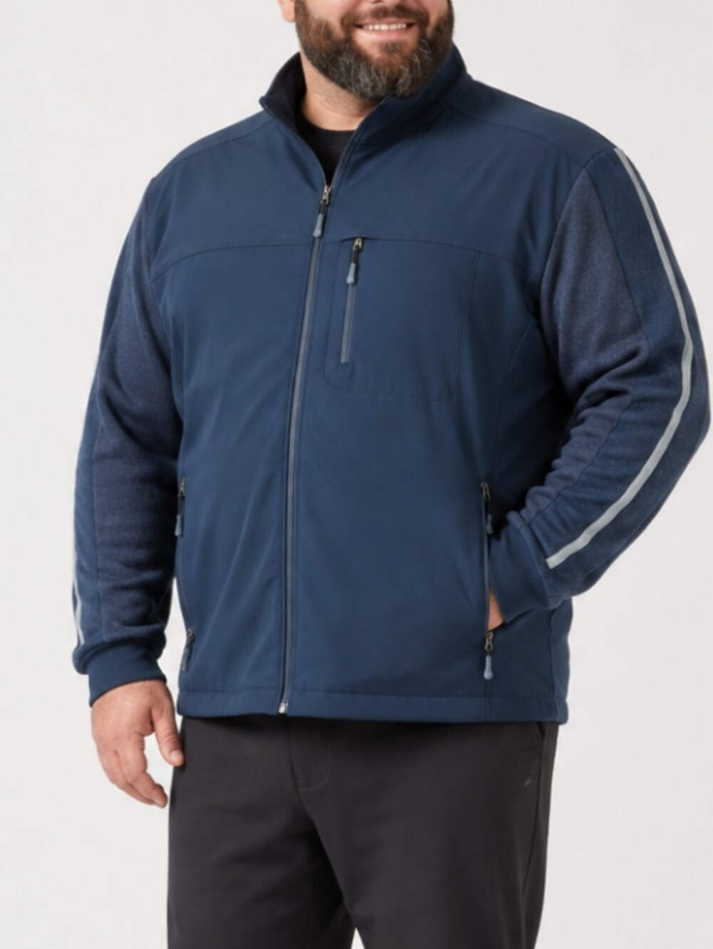 Lululemon Men's Large Blue / Green Jacket 3 Zip Pockets Inside Pockets Large